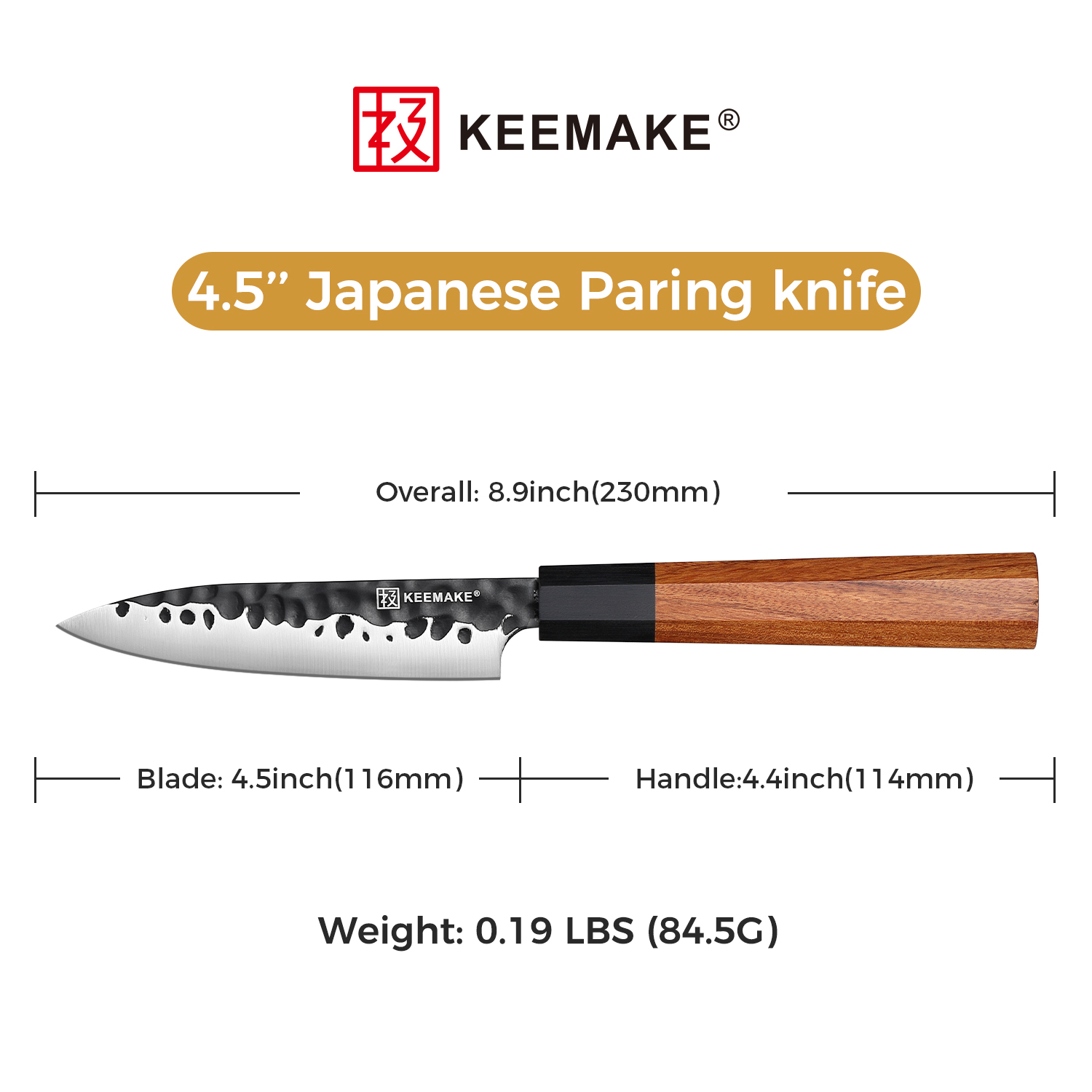 KEEMAKE Paring knife Japanese 4.5 inch Small Kitchen Knife