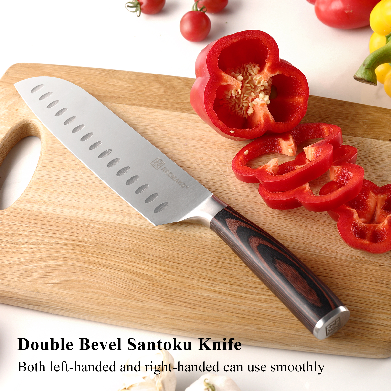 KEEMAKE Santoku Knife Set of 3pcs