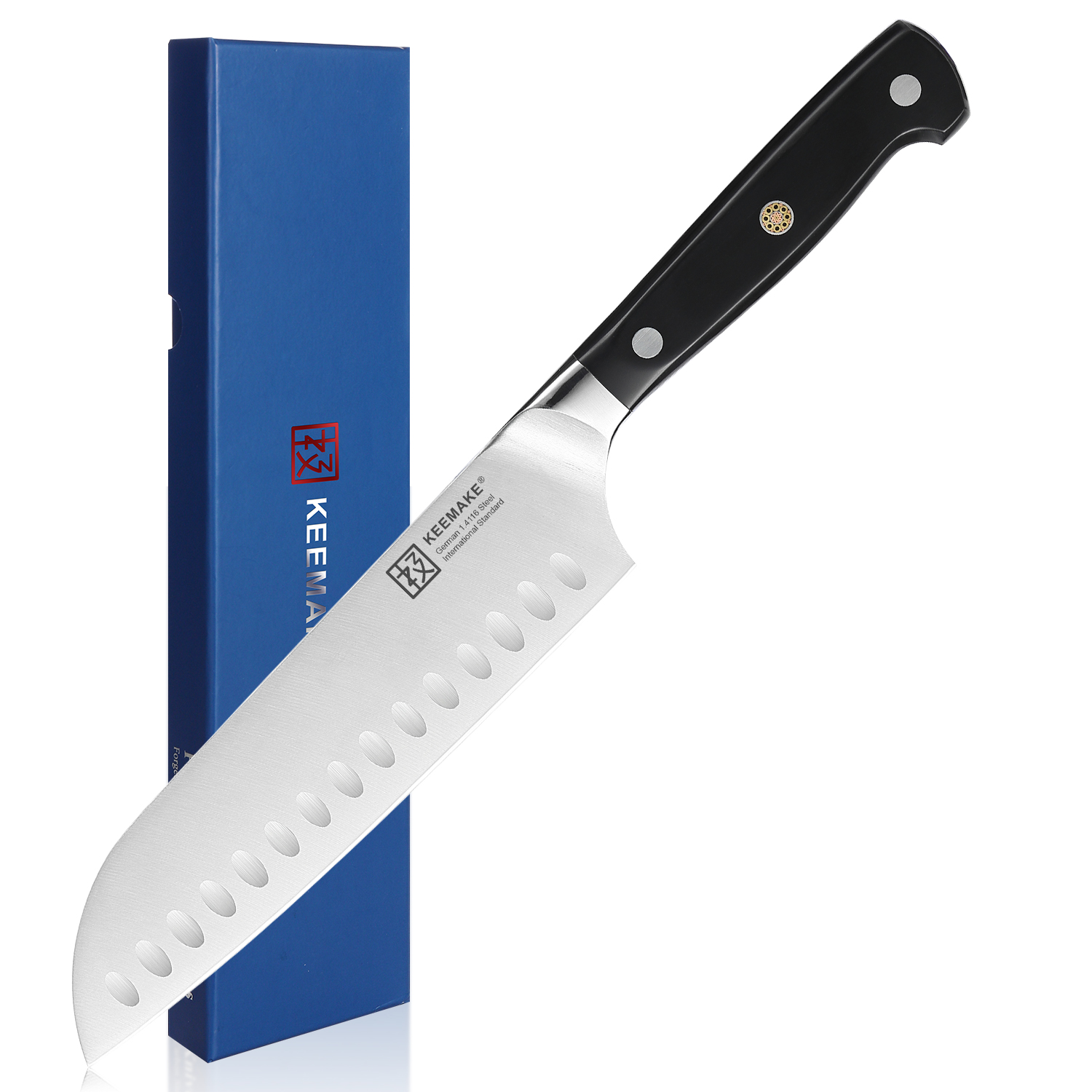 KEEMAKE Santoku Knife 7 inch, Japanese Chef Knife